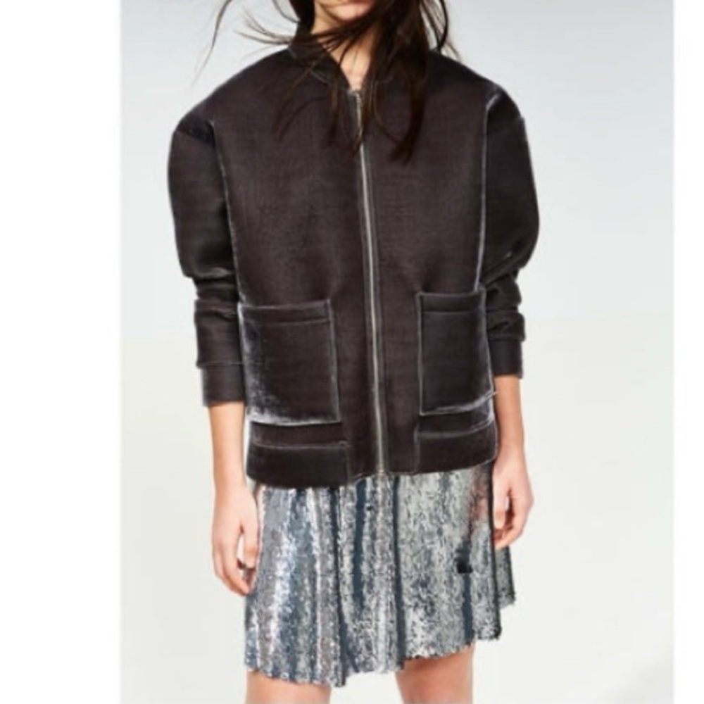 Zara velvet jacket NWOT